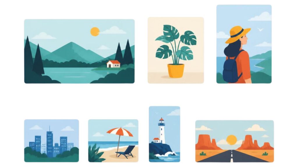 Multiple image ratios and dimensions for the website are illustrated