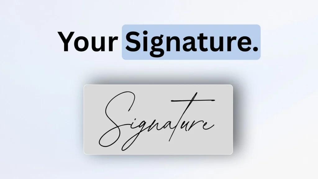 Signature text